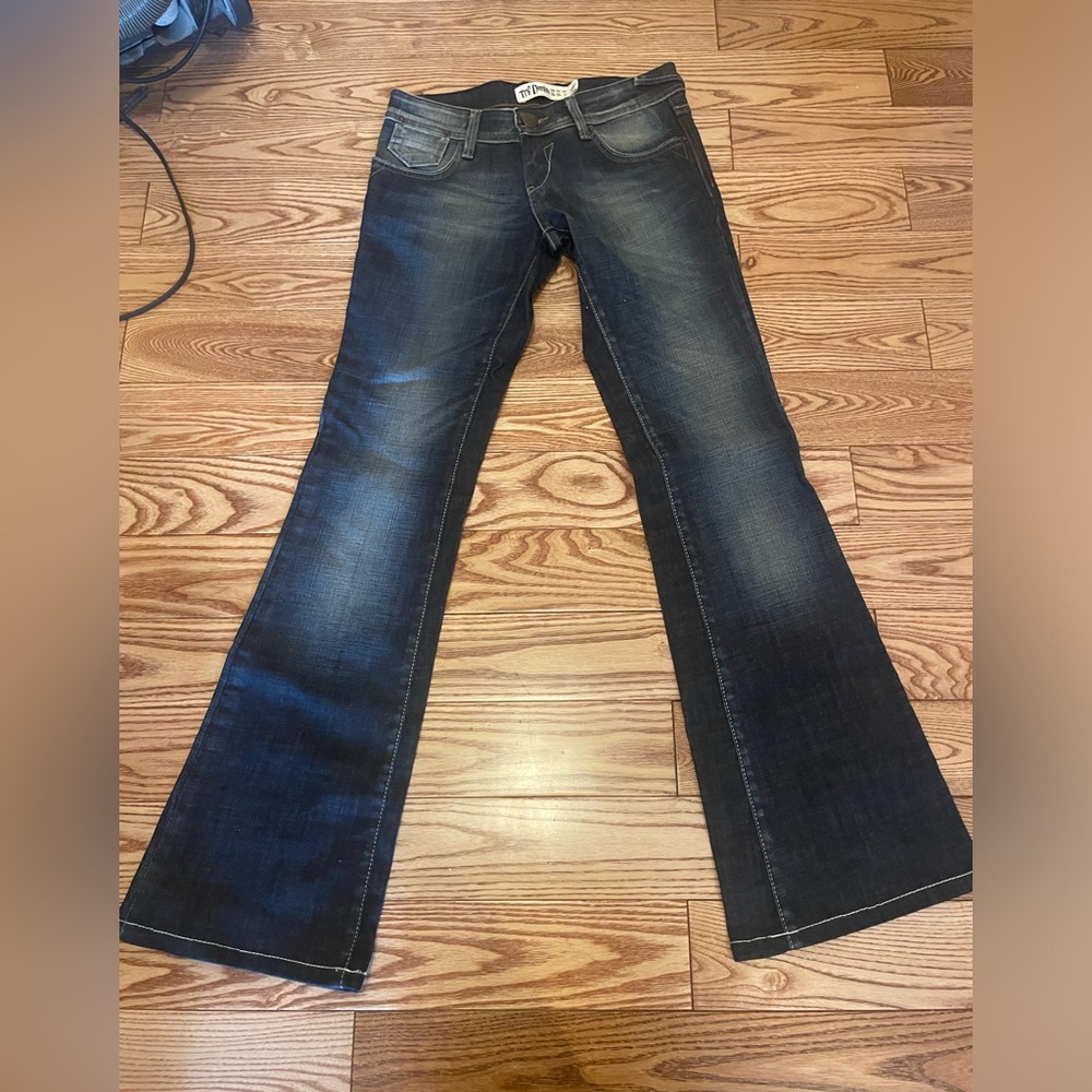 Black Flare Wide Leg Jeans with Classic Style